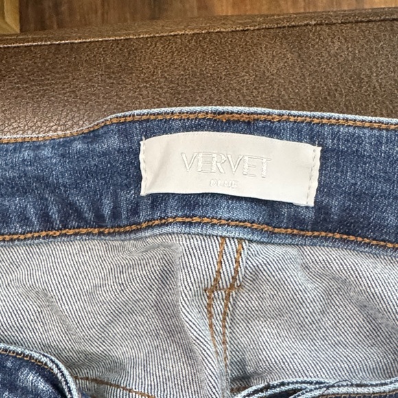 VERVET BY FLYING MONKEY Ripped Blue Straight Leg Jeans - Picture 2 of 5